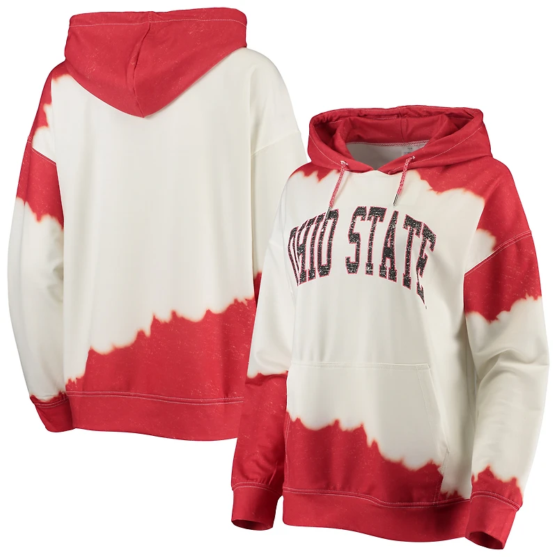 Sweat à capuche Gameday Couture blanc/écarlate Ohio State Buckeyes pour le plaisir femme