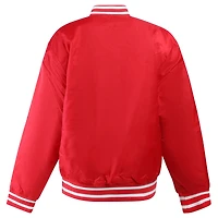 Veste à boutons-pression intégrale A-Game Varsity des Ohio State Buckeyes Scarlet pour femme