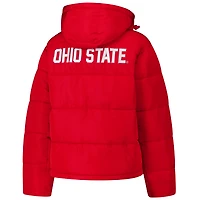 Women's Hype and Vice Scarlet Ohio State Buckeyes Full-Zip Puffer Jacket