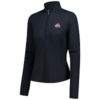 Women's johnnie-O Black Ohio State Buckeyes Susie Half-Zip Pullover