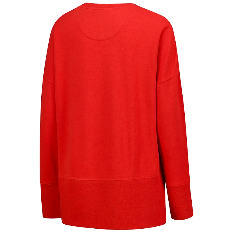 Sweat-shirt à manches courtes johnnie-O Scarlet Ohio State Buckeyes Brittany pour femme