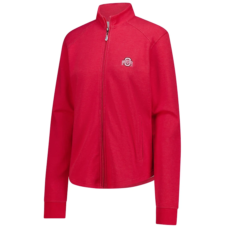 Women's johnnie-O Scarlet Ohio State Buckeyes Tomi Full-Zip Tri-Blend Jacket