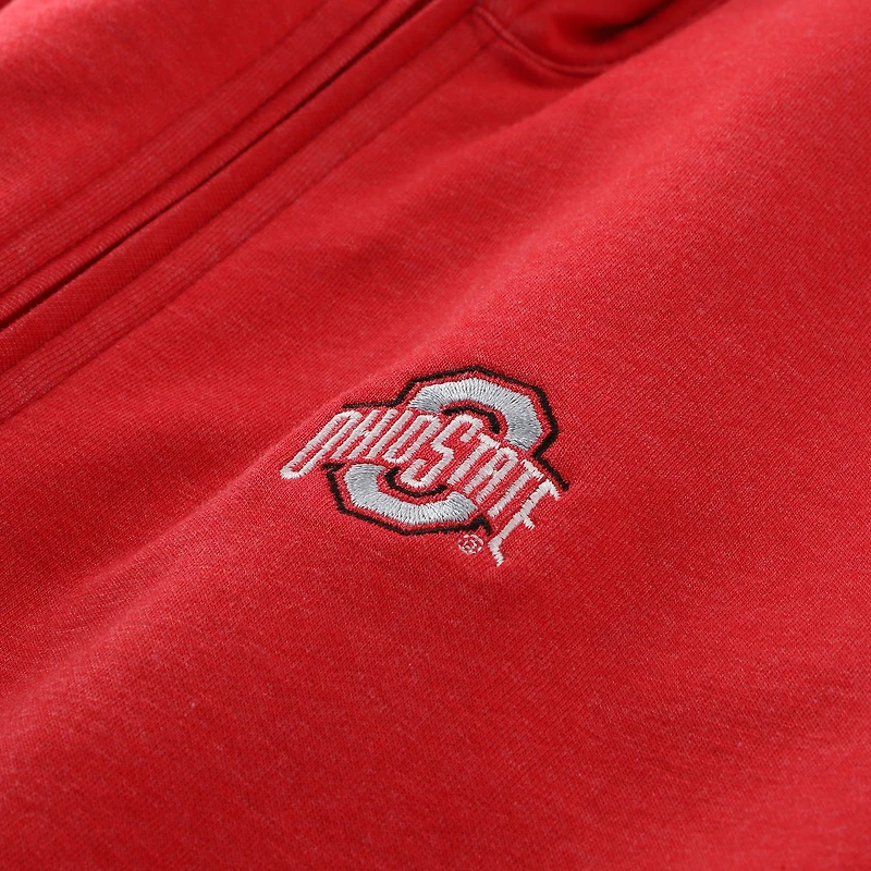 Veste johnnie-O Scarlet Ohio State Buckeyes Tomi à fermeture éclair intégrale en mélange de trois matières pour femmes