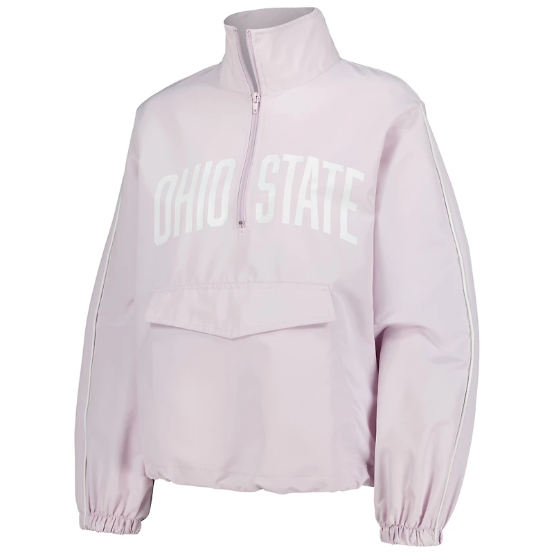 Veste de pluie Tech à quart zip Parker Lusso Lavender Ohio State Buckeyes pour femmes