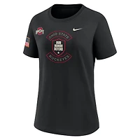 T-shirt Nike noir Ohio State Buckeyes 2025 pour femme, motif militaire