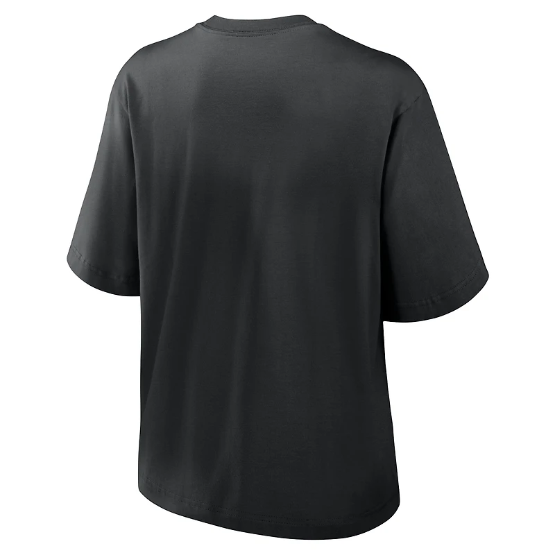 T-shirt Nike noir pour femme, coupe boxy, Legacy Established, Ohio State Buckeyes