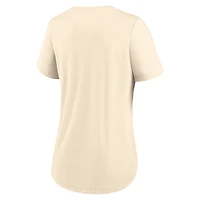 T-shirt Nike crème Ohio State Buckeyes Tri-Blend pour femme avec logo script