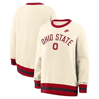 Sweat-shirt à enfiler Nike Natural Ohio State Buckeyes Legacy pour femme