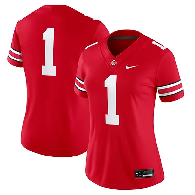 Maillot de match Nike #1 Scarlet Ohio State Buckeyes pour femme