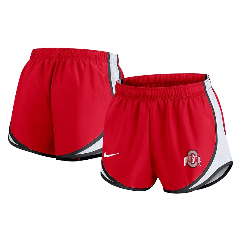 Women's Nike Red Ohio State Buckeyes Spring Break Tempo Dri-FIT Shorts