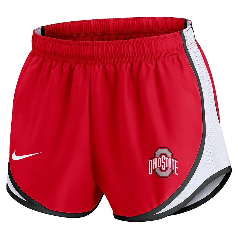 Women's Nike Red Ohio State Buckeyes Spring Break Tempo Dri-FIT Shorts