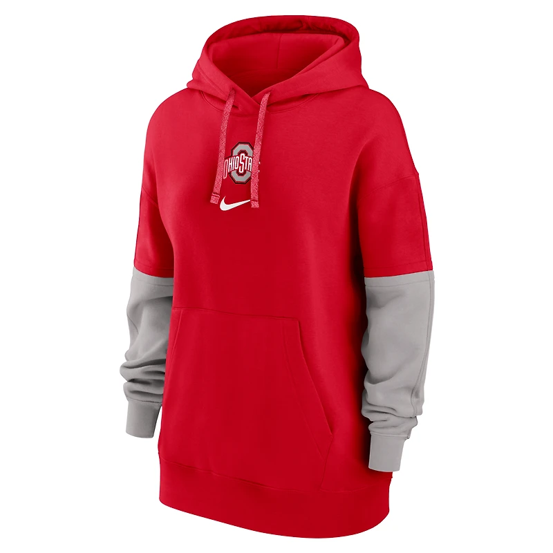Women's Nike Scarlet Ohio State Buckeyes 2024 Sideline Essential Hoodie