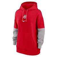 Women's Nike Scarlet Ohio State Buckeyes 2024 Sideline Essential Hoodie