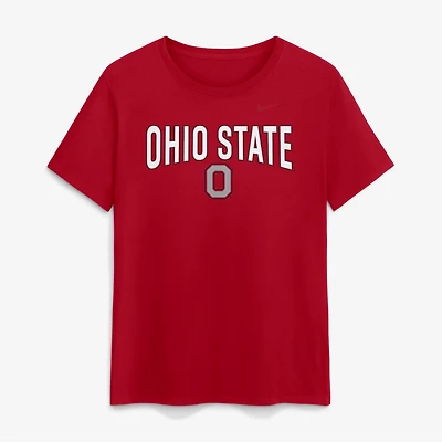 Women's Nike Scarlet Ohio State Buckeyes Arch Logo T-Shirt