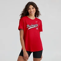 T-shirt Nike Scarlet Ohio State Buckeyes Local Script pour femme