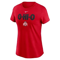 Women's Nike Scarlet Ohio State Buckeyes Local Ultimate Chant T-Shirt