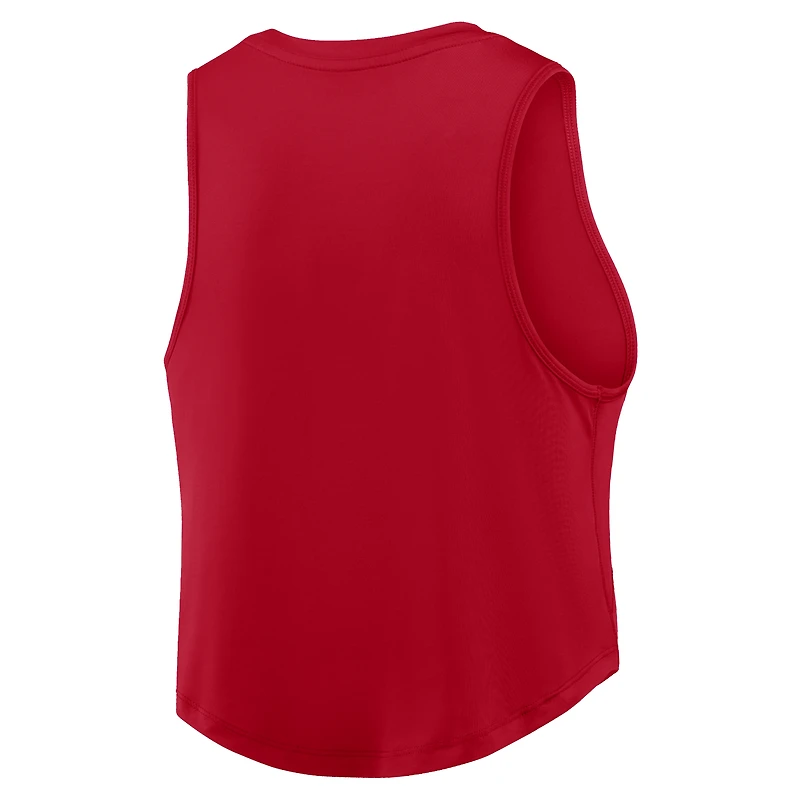 Débardeur court Nike Scarlet Ohio State Buckeyes One Dri-FIT pour femme