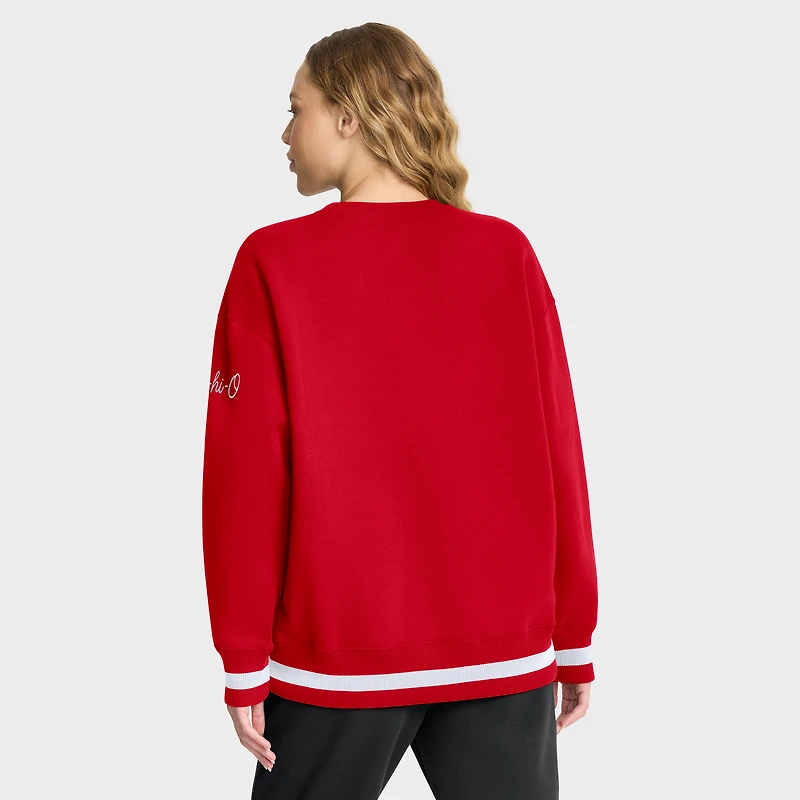 Women's Nike Scarlet Ohio State Buckeyes Oversized Legacy Phoenix Sweatshirt