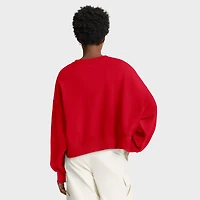 Women's Nike Scarlet Ohio State Buckeyes Oversized Phoenix Arch Pullover Sweatshirt