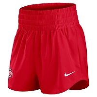 Short taille haute Nike Scarlet Ohio State Buckeyes Performance One Dri-FIT pour femme