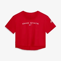 Women's Nike Scarlet Ohio State Buckeyes Premium Performance Dri-FIT Cropped Top