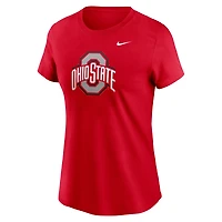 Women's Nike Scarlet Ohio State Buckeyes Primetime Logo T-Shirt