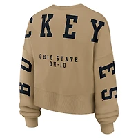 Women's Nike Tan Ohio State Buckeyes Oversized Phoenix Pullover Sweatshirt
