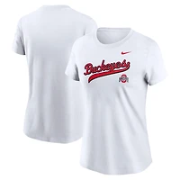 Women's Nike White Ohio State Buckeyes Local Script T-Shirt