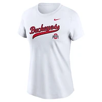 T-shirt Nike blanc pour femme Ohio State Buckeyes Local Script