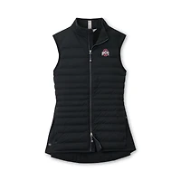 Women's Peter Millar  Black Ohio State Buckeyes Fuse Hybrid Full-Zip Vest