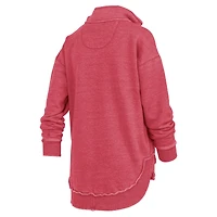 Women's Pressbox Scarlet Ohio State Buckeyes Northfork Sojourn Poncho Quarter-Zip Sweatshirt