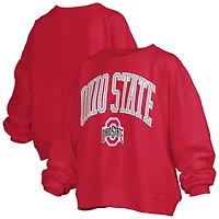 Women's Pressbox  Scarlet Ohio State Buckeyes Plus Nelson Janise Sweatshirt