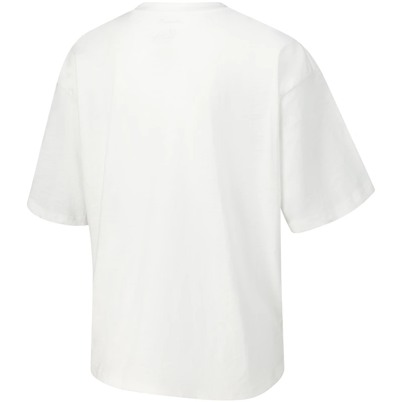 Women's Pressbox White Ohio State Buckeyes Rock & Roll Slub T-Shirt