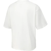 Women's Pressbox White Ohio State Buckeyes Rock & Roll Slub T-Shirt