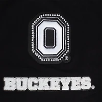 Women's Pro Standard Black Ohio State Buckeyes Rhinestone & Pearl Boxy Cropped T-Shirt