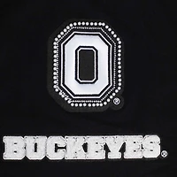 T-shirt court et carré Pro Standard noir Ohio State Buckeyes pour femme avec strass perles
