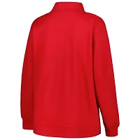 Femme Profile Scarlet Ohio State Buckeyes Plus Fleece Quarter-Zip Jacket