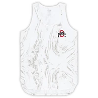 Ensemble débardeur et short en marbre taille plus Profile White Ohio State Buckeyes pour femmes