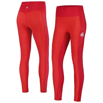 Legging iLeggings 7/8 à poches mixtes Scarlet Ohio State Buckeyes pour femmes