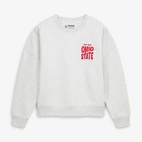 Women's Uscape Apparel  Heather Gray Ohio State Buckeyes Cloud Sweatshirt