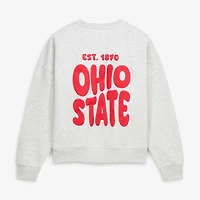 Women's Uscape Apparel  Heather Gray Ohio State Buckeyes Cloud Sweatshirt