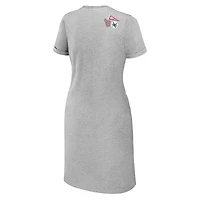 Robe t-shirt nouée WEAR by Erin Andrews gris chiné Ohio State Buckeyes pour femmes