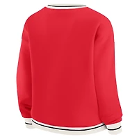 Women's WEAR by Erin Andrews Scarlet Ohio State Buckeyes Seal Sweatshirt