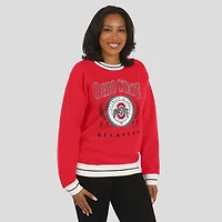 Women's WEAR by Erin Andrews Scarlet Ohio State Buckeyes Seal Sweatshirt