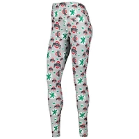 Legging gris ZooZatz Ohio State Buckeyes Team Stacked Mascot pour femme