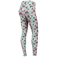 Legging gris ZooZatz Ohio State Buckeyes Team Stacked Mascot pour femme