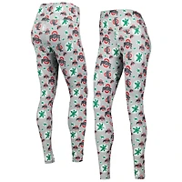 Legging gris ZooZatz Ohio State Buckeyes Team Stacked Mascot pour femme