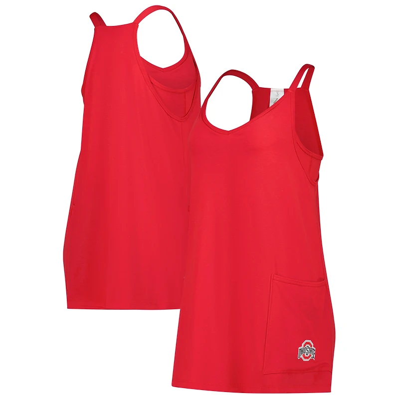 Robe-short à poches ZooZatz Scarlet Ohio State Buckeyes Active pour femme