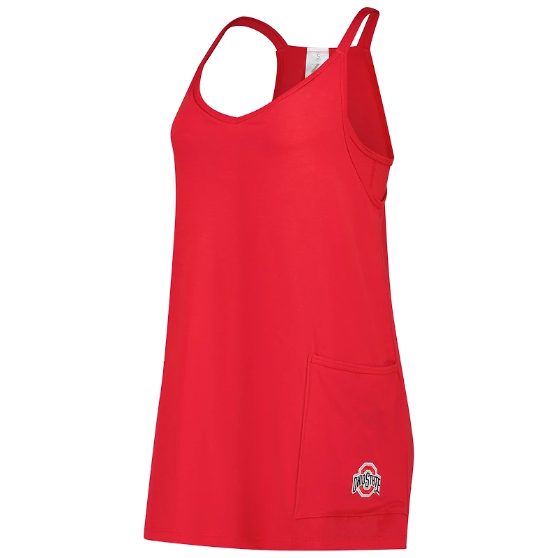 Robe-short à poches ZooZatz Scarlet Ohio State Buckeyes Active pour femme