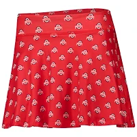 Jupe-short fluide à imprimé intégral ZooZatz Scarlet Ohio State Buckeyes pour femme